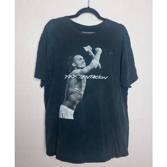 XXXTentacion Rapper Memorial Short Sleeve T-Shirt Black Men's Size XL Hip Hop - Picture 1 of 6